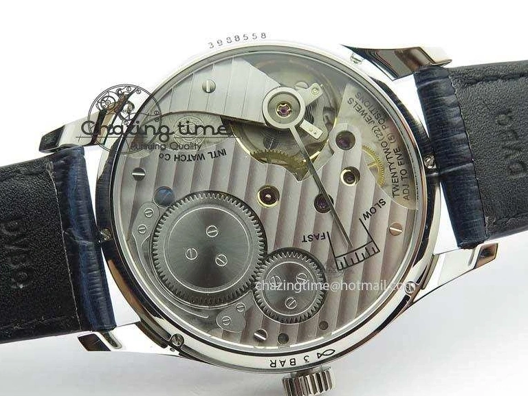 MIROTIME 1227 ZeroBulk Portuguese IW5444 SS Blue Dial On Blue Leather Strap A 7255